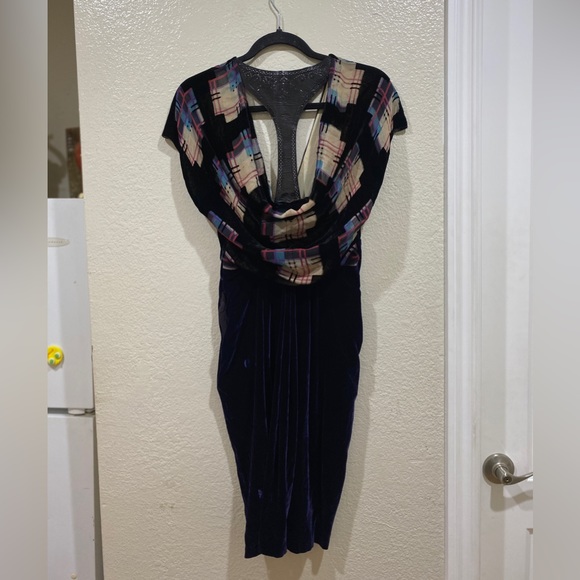 Vintage Jean Paul Gaultier Velvet Dress Size 6 - Picture 7 of 13